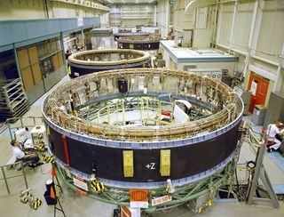 The "brains" of the Saturn V rockets that took astronauts to the moon during the Apollo program was designed and assembled at Marshall Space Flight Center in Huntsville, Alabama.