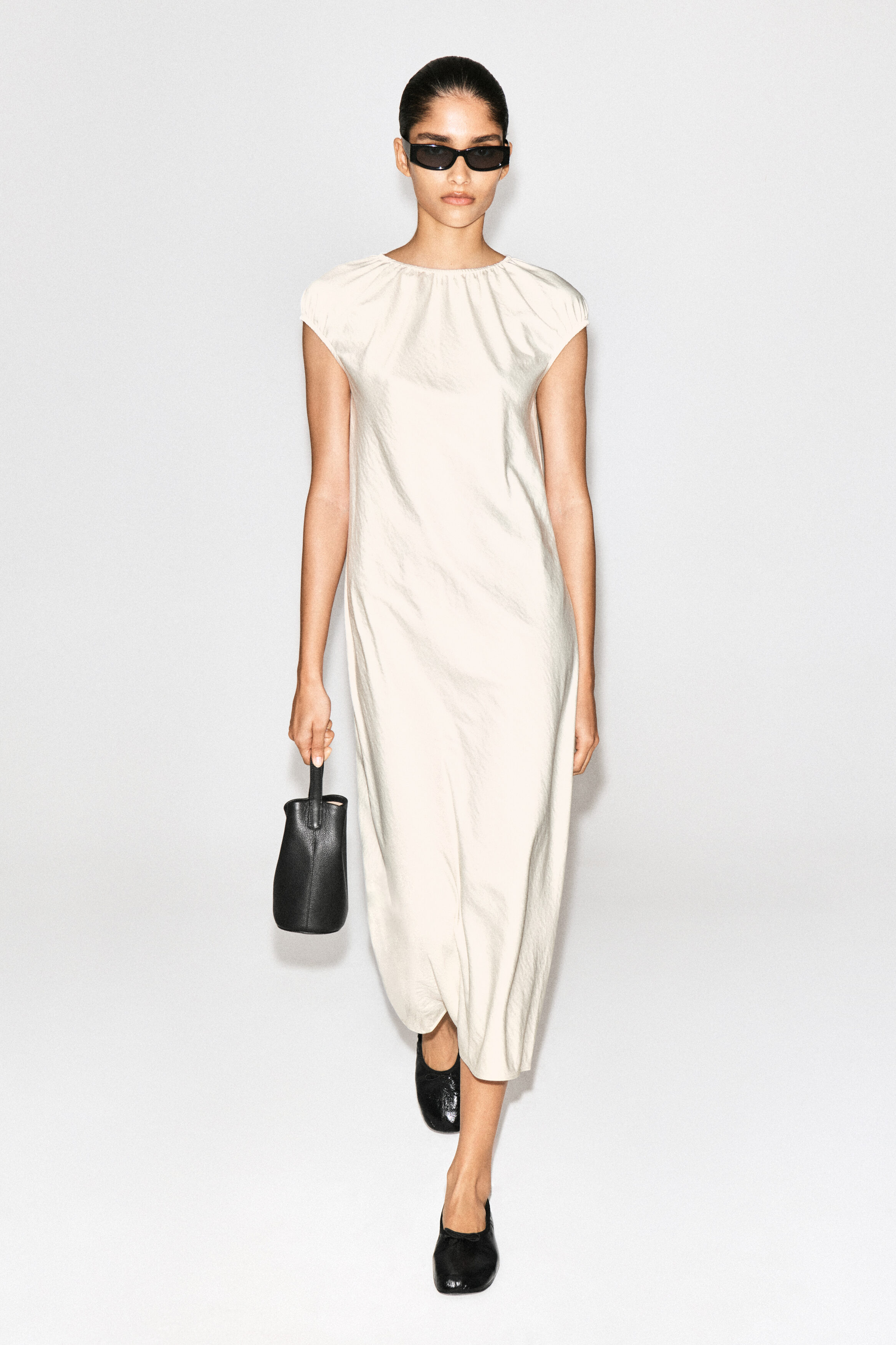 Gathered Midi Dress