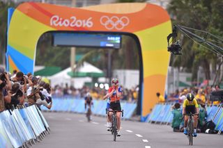 Anna van der Breggen (Netherlands) wins the women's road race at the 2016 Olympic Games