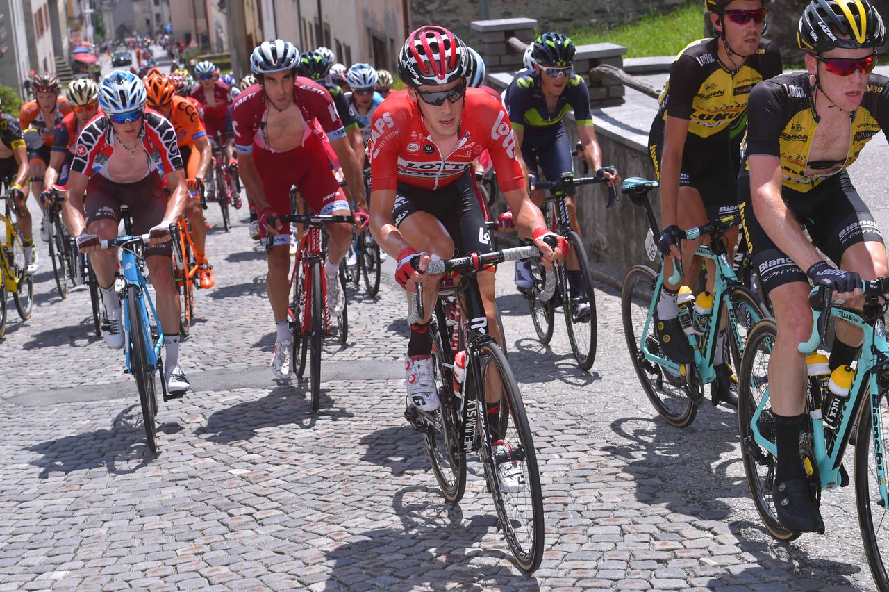 Stage 6 of the Tour de Suisse passed over some cobbles