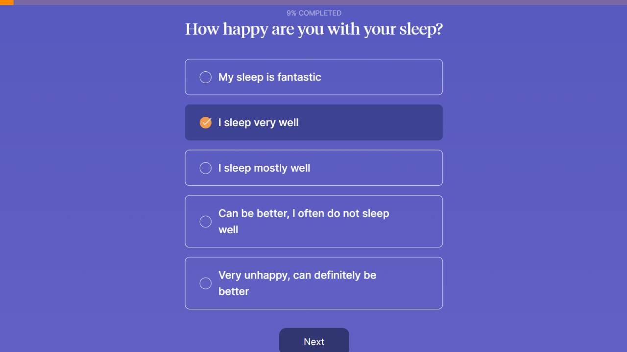 Sunrise by Emma sleep chronotype quiz