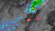 Two flashes on the GOES-17 Lightning Mapper aren't lightning, but a meteor trail and explosion.