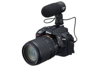 Mic ports on both models allow for video to be recorded with better audio quality than the on-board mics can manage. Pictured above is the D5300 with the optional Nikon ME-1 microphone.