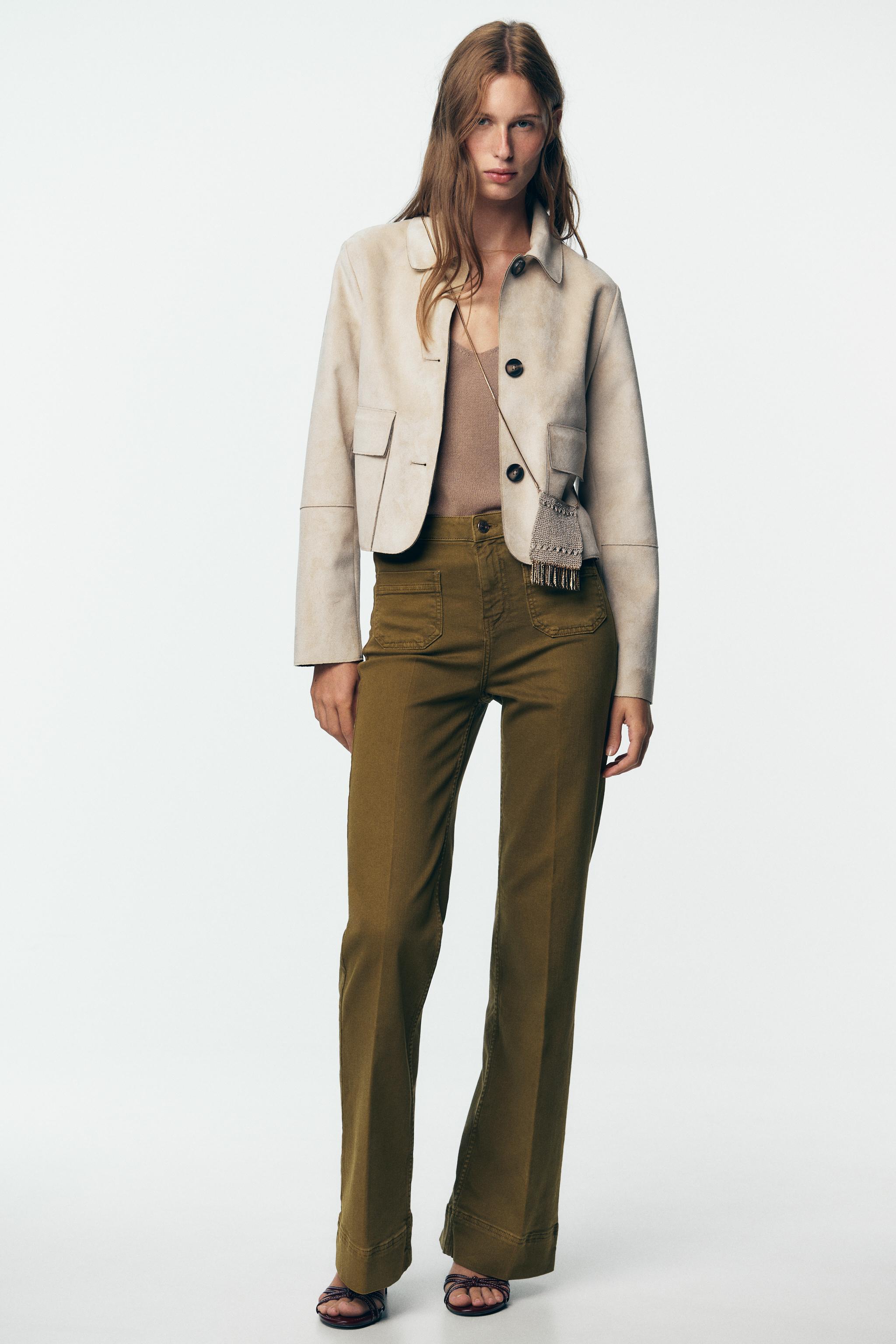 Faux Suede Cropped Jacket