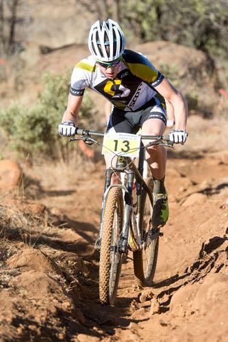 Matthys Beukes (Scott-Sports SA) claims the silver medal in the Elite Men's category at the 2014 CSA-MTB National Championships held at Thaba Trails