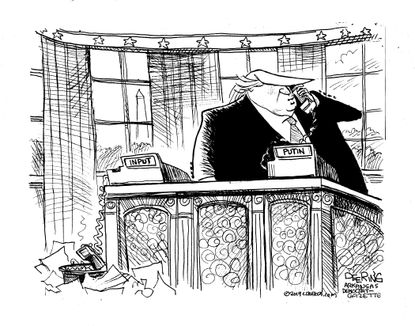 Political Cartoon U.S. Trump Putin Input