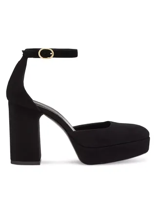 Dayna 100mm Suede Platform Pumps