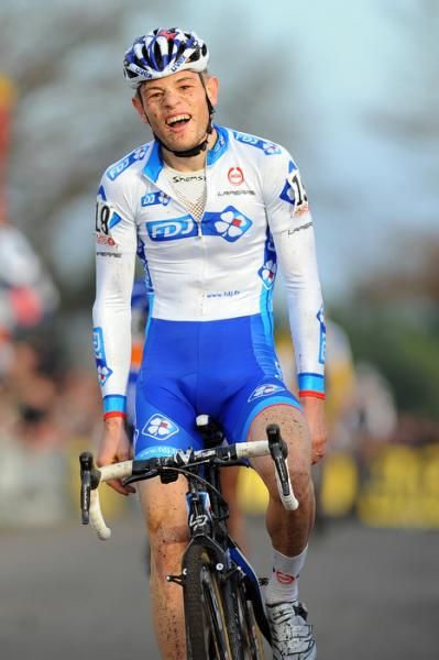 Frenchman Steve Chainel (FDJ) reacts to just missing out on a podium finish in the only 'cross World Cup on home soil.