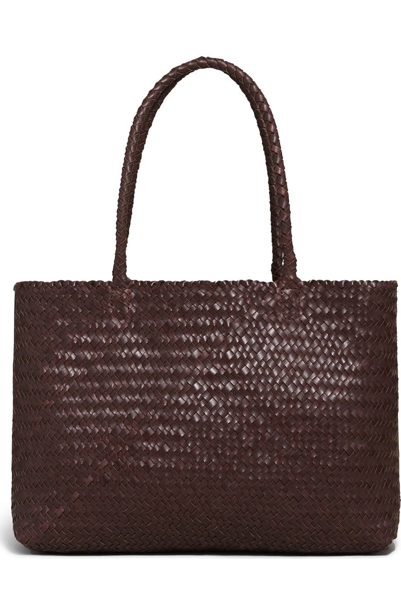 hand woven leather tote