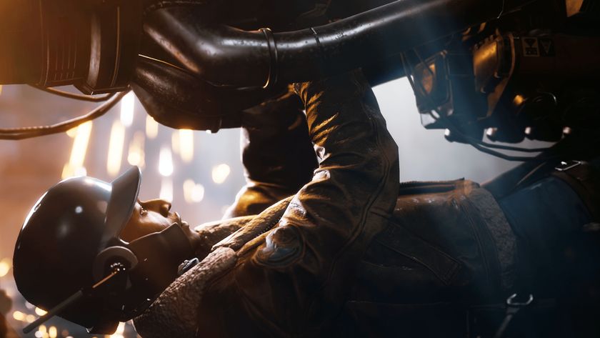 Arc Raiders A First Foothold: The mechanic Apollo on his back with his hands raised working on a machine.