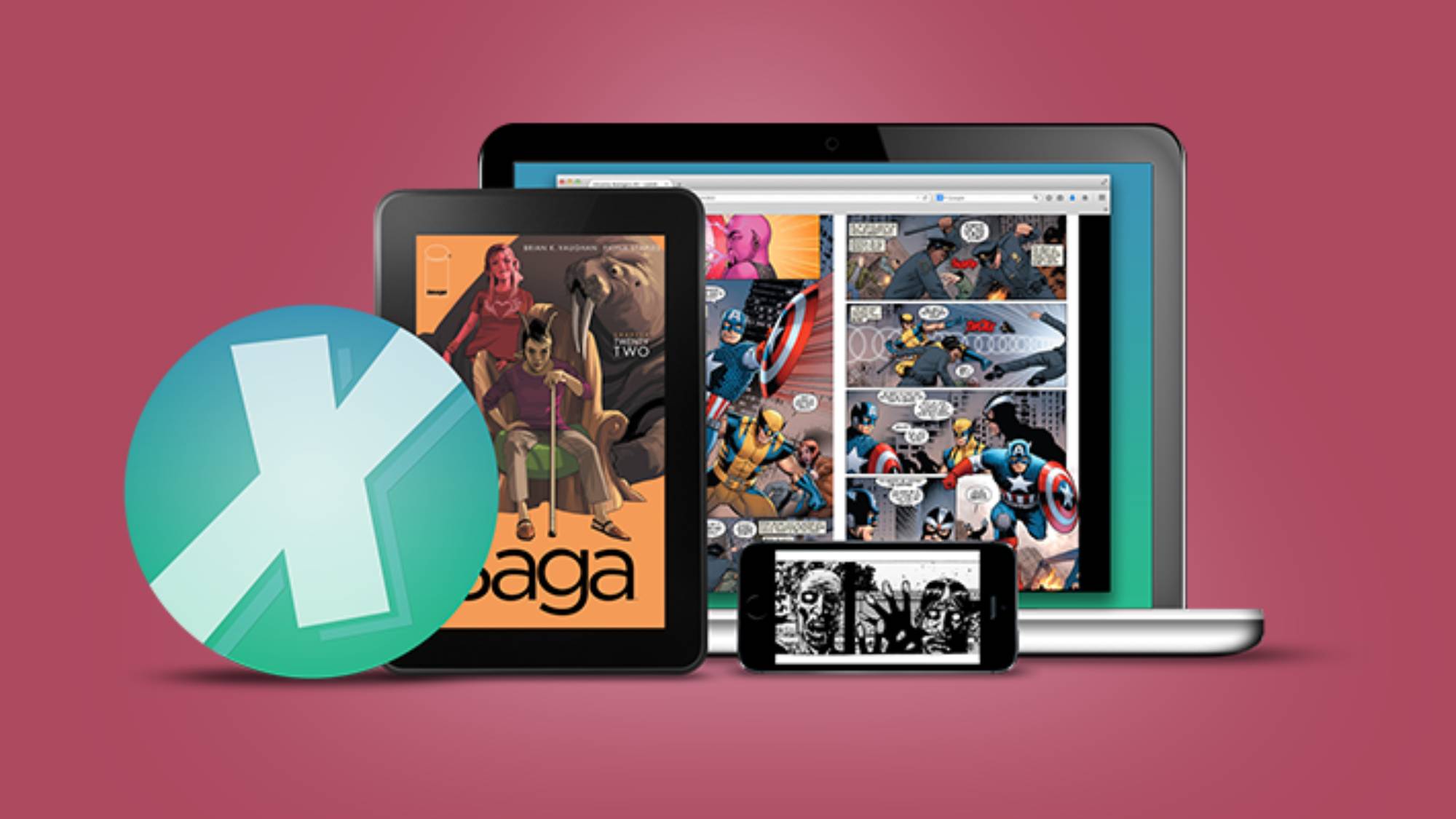 The ComiXology app lets you read comics on tablets, PCs and smartphones