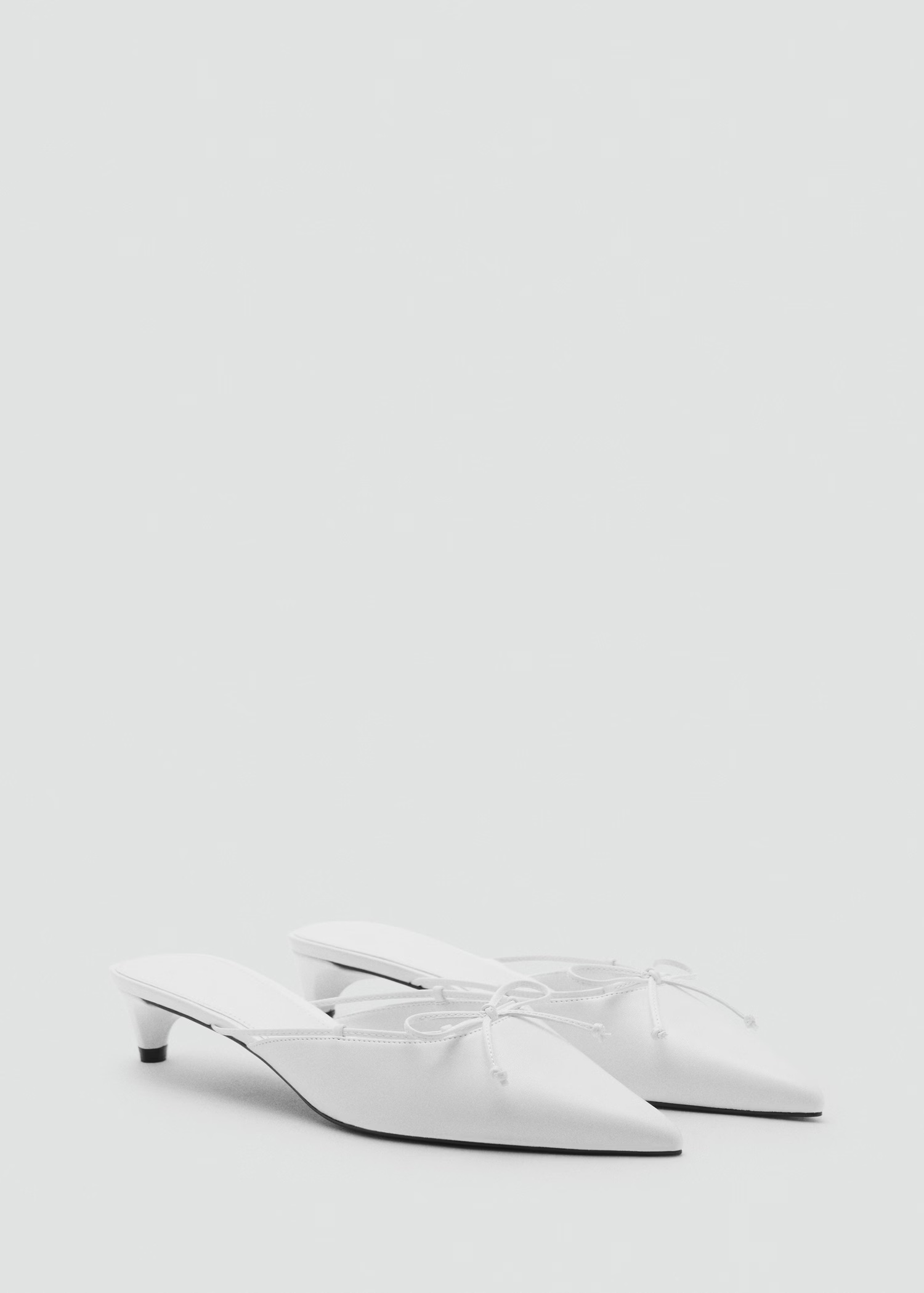 MANGO, Kitten Shoes With Bow Detail