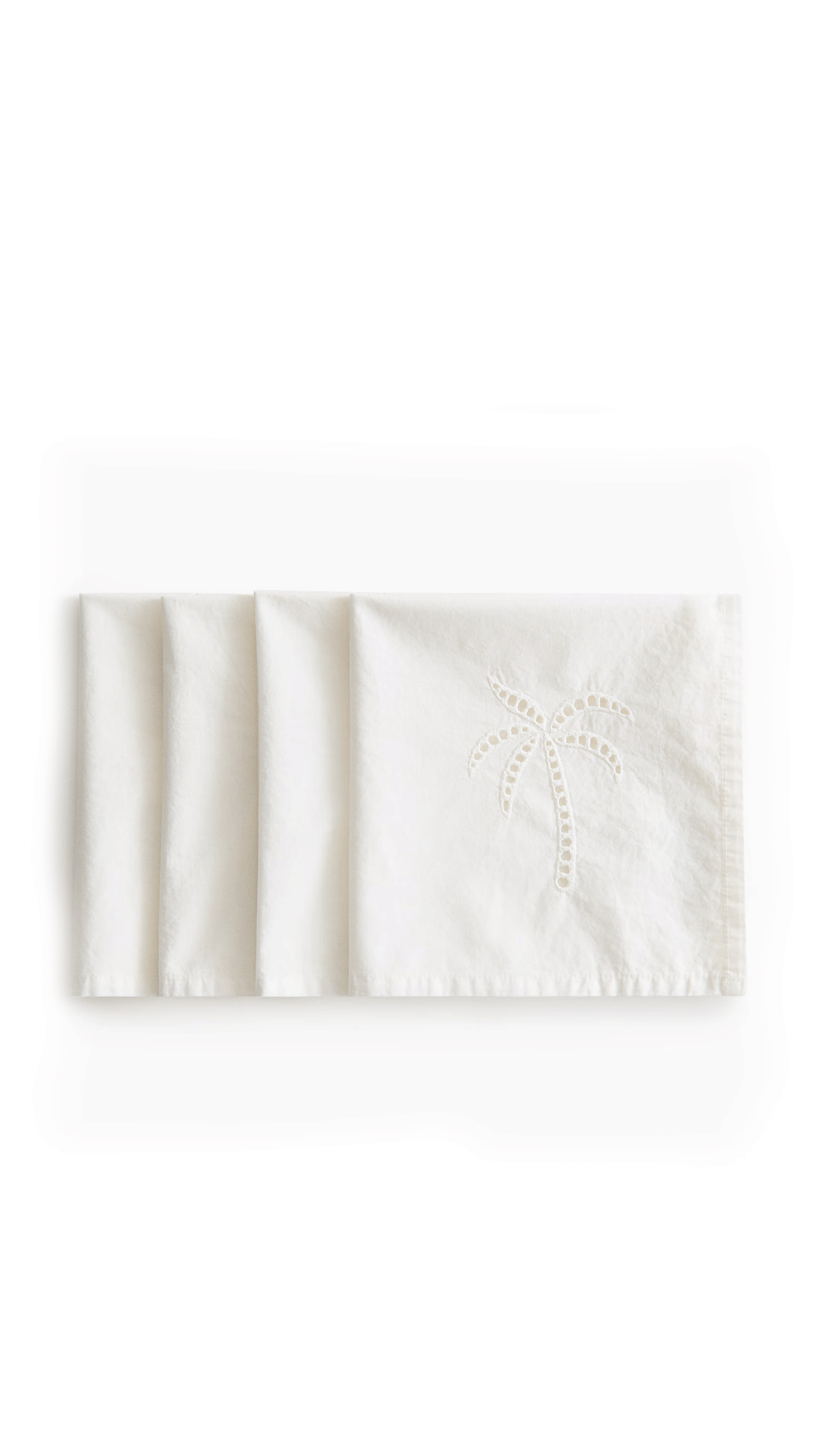 4-pack broderie anglaise napkins