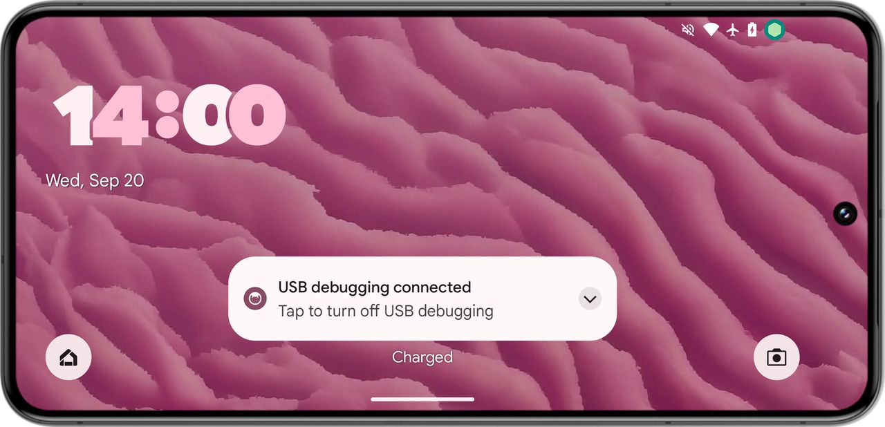 Lock screen in landscape mode