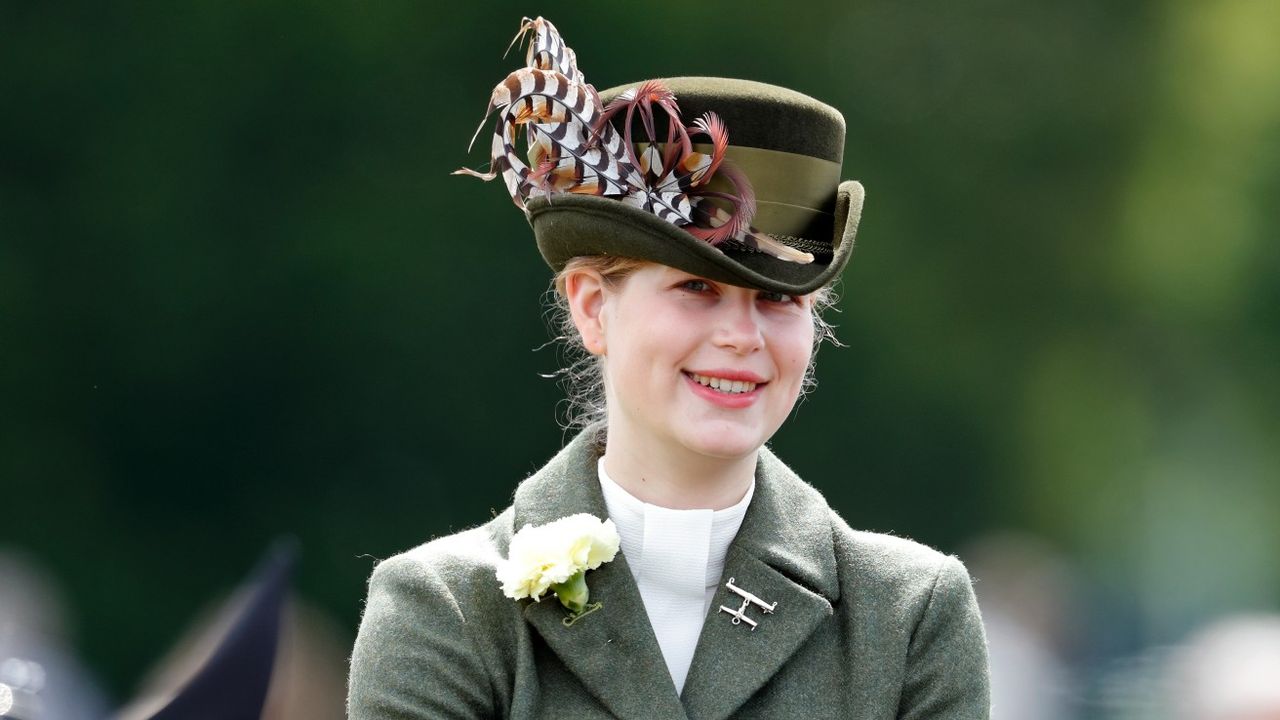 Lady Louise Windsor&#039;s royal style has evolved over the years, seen here taking part in &#039;The Champagne Laurent-Perrier Meet