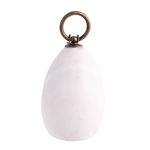Contemporary Minimalist Design Smooth 1.75kg Marble Door Stopper (white)