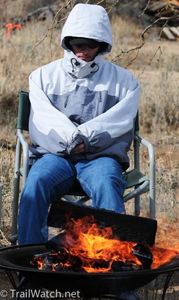 Warm clothes and a toasty fire were the order of the day on Sunday