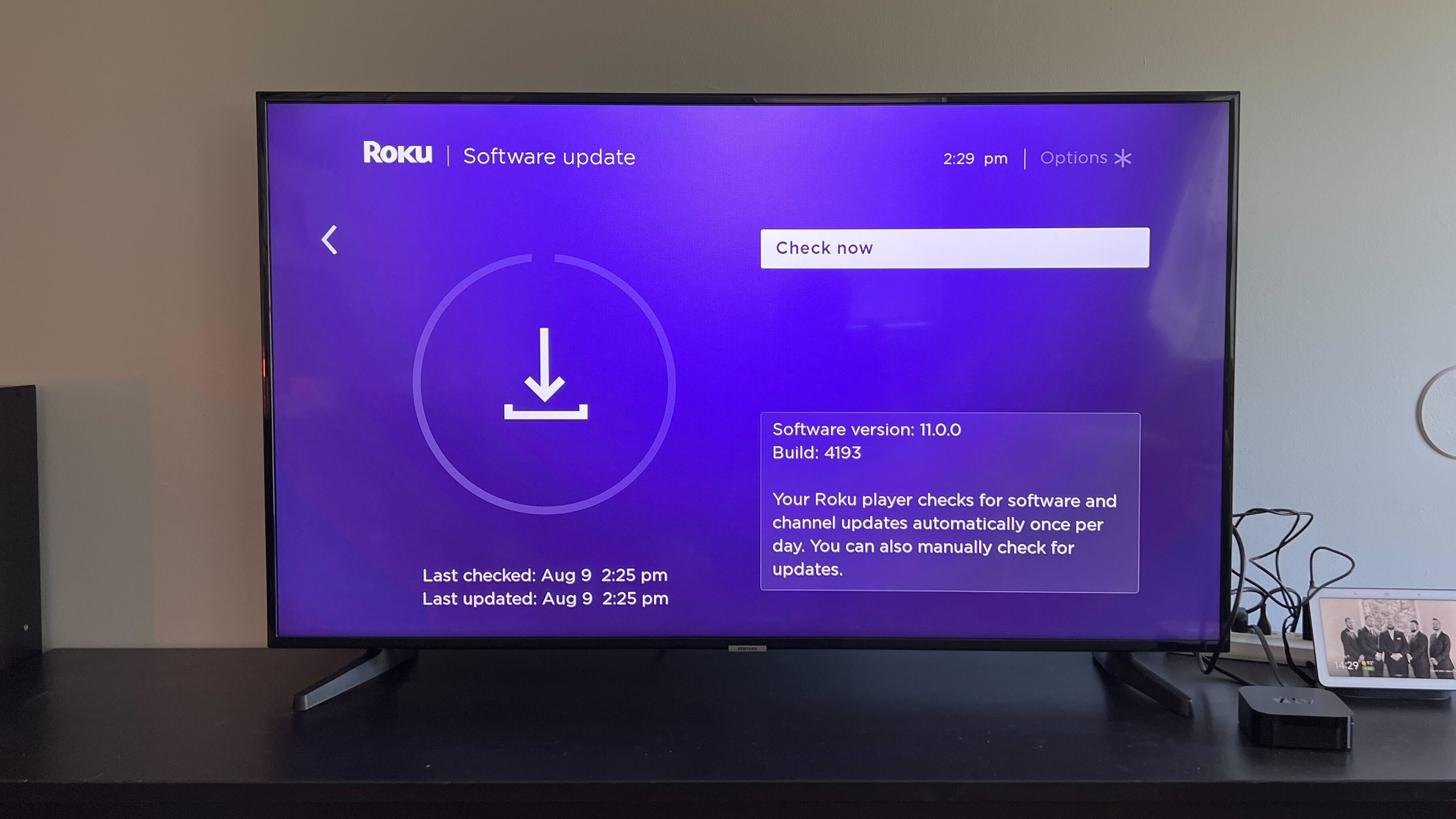 Roku update screen