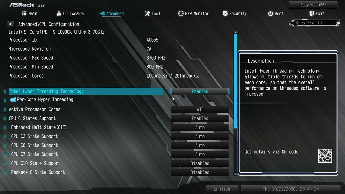 ASRock Z490M Pro4 BIOS