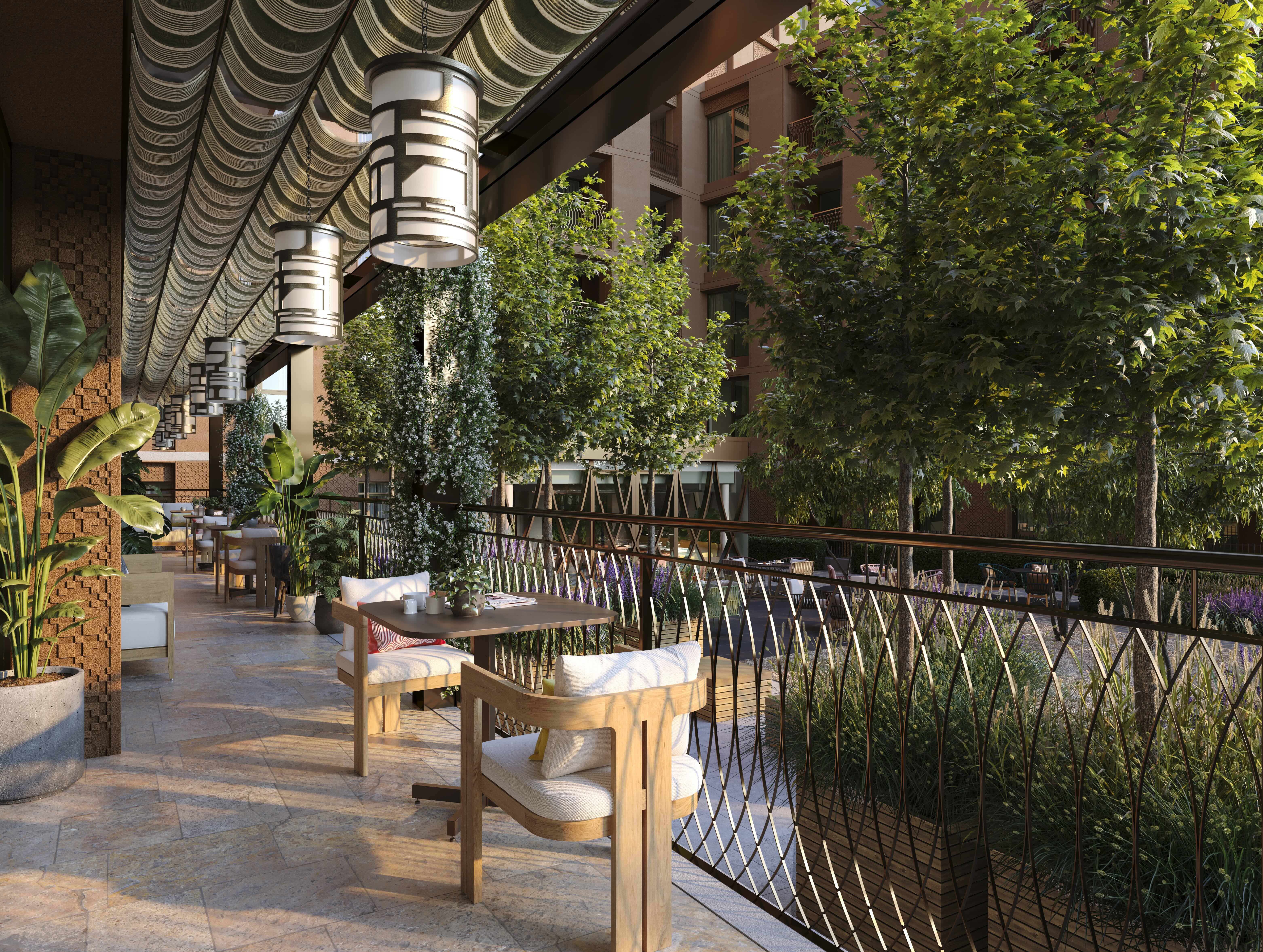 Outside dining with plenty of light