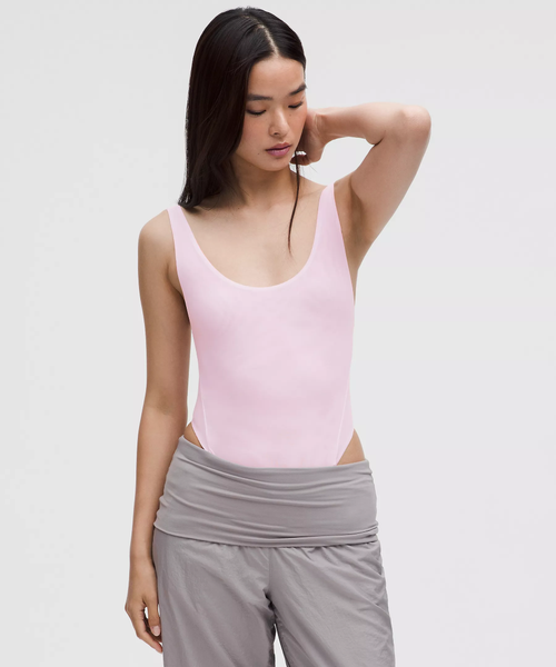 Wundermost Ultra-Soft Nulu Mesh Scoop-Back Sleeveless Thong Bodysuit