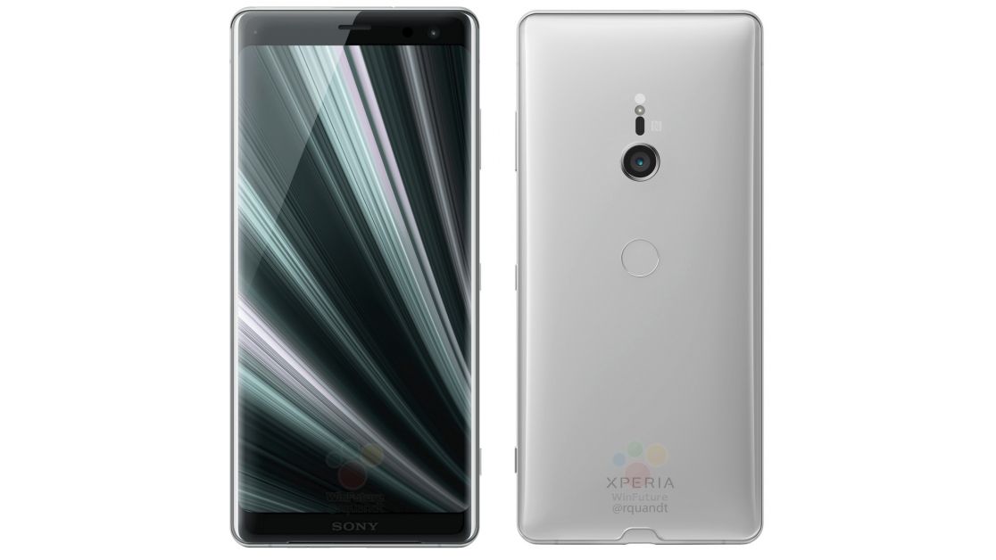 The Sony Xperia XZ3 in Silver White. Credit: WinFuture