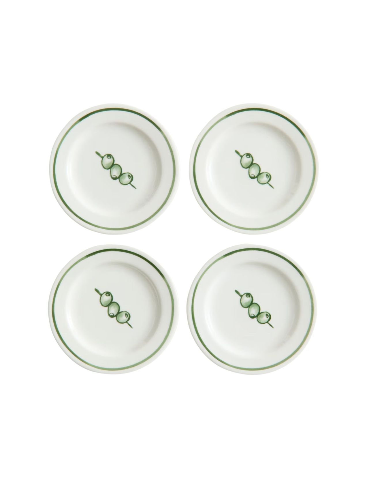 Olive Small Porcelain Plates