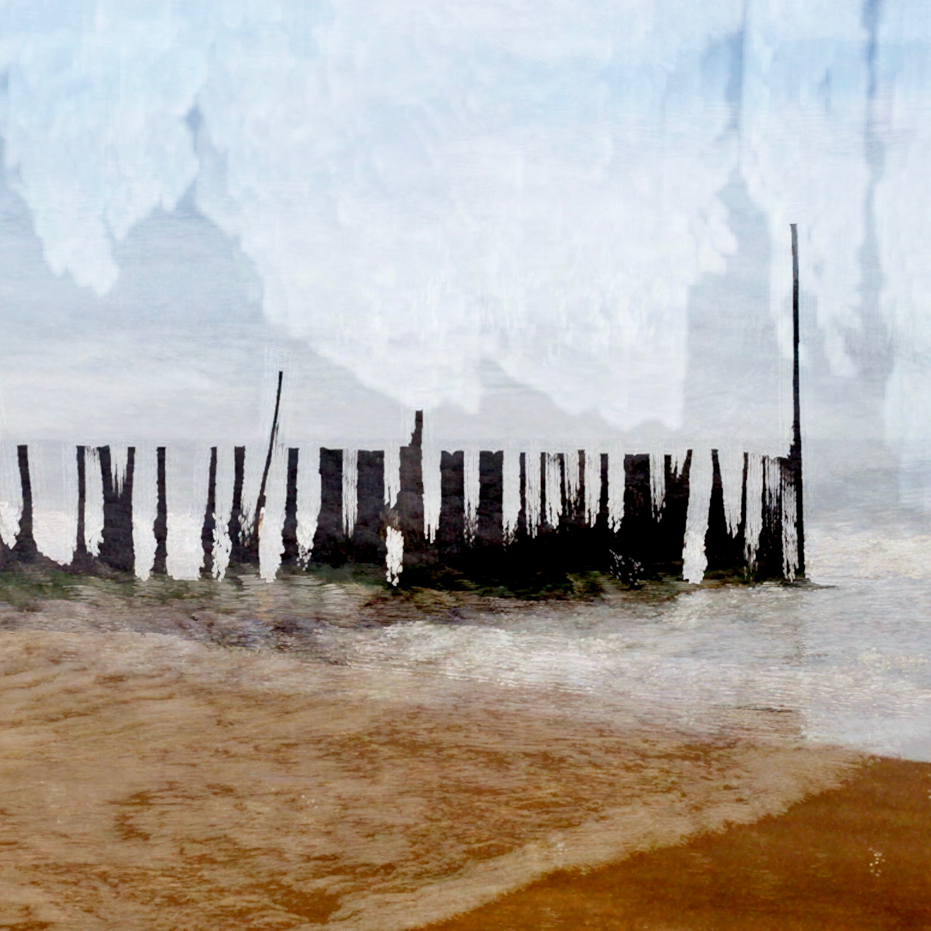 An example of an Intentional Camera Movement photo on the beach