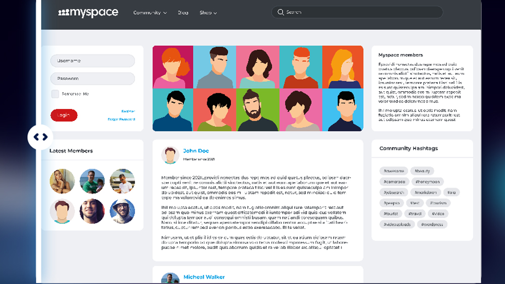 Revamped versions of websites from the past