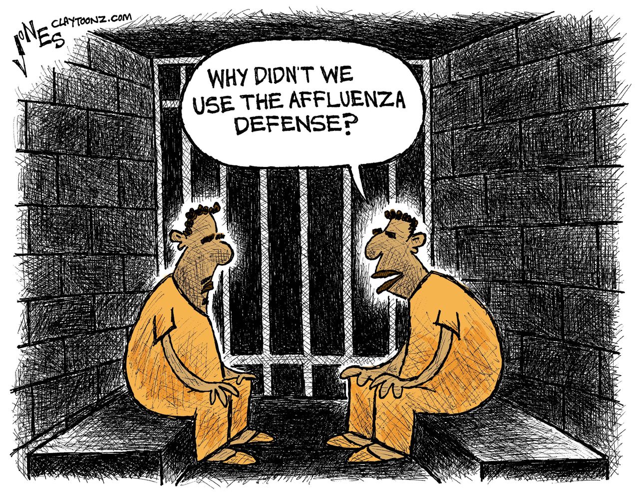 Editorial cartoon U.S. Affluenza Defense