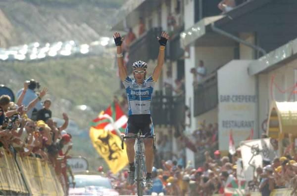 Winning his Tour de France stage in 2005