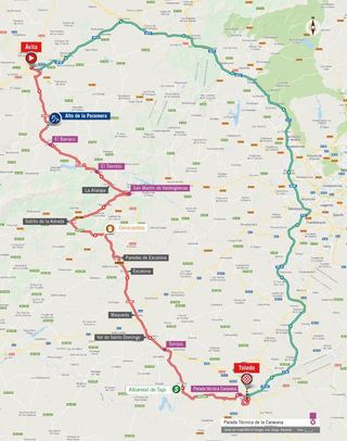 2019 Vuelta a Espana Stage 19 - Map