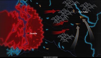 Maps help describe the events of World War III in between missions.