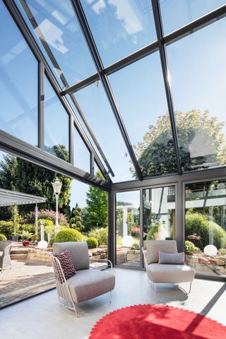 conservatory attached to home by solarlux