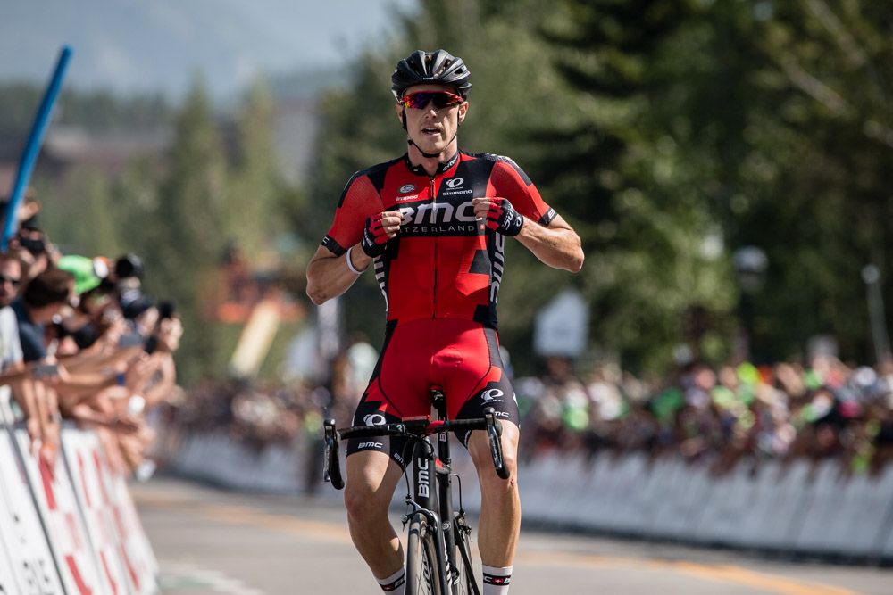 Rohan Dennis (BMC) crosses the line for the win