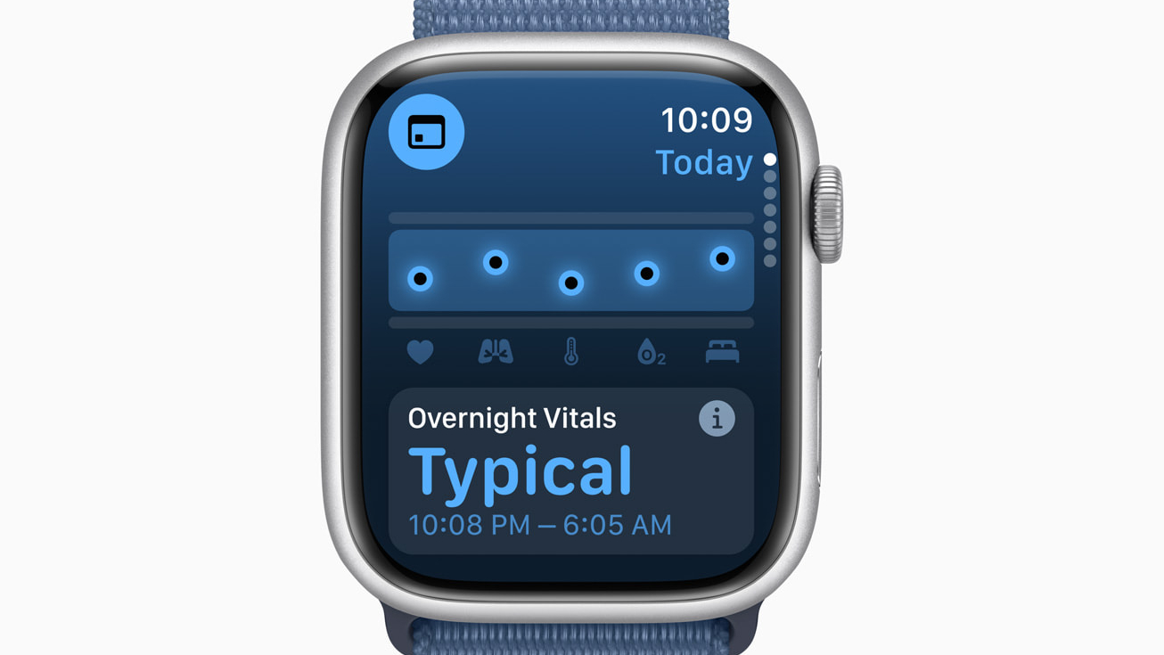 watchOs 11 vitals app running on an Apple Watch Ultra