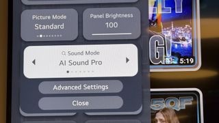 LG C5 OLED sound modes