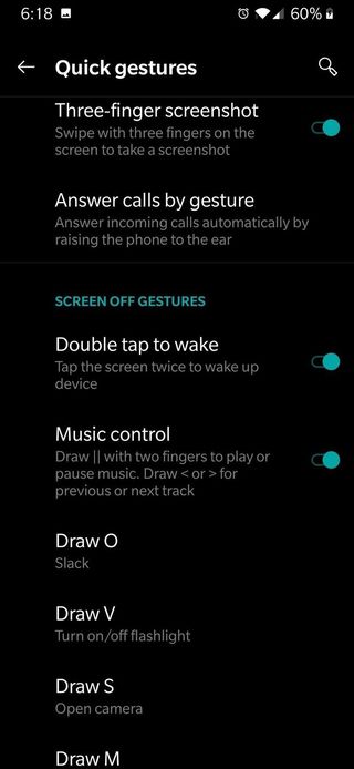 OnePlus 6T gestures