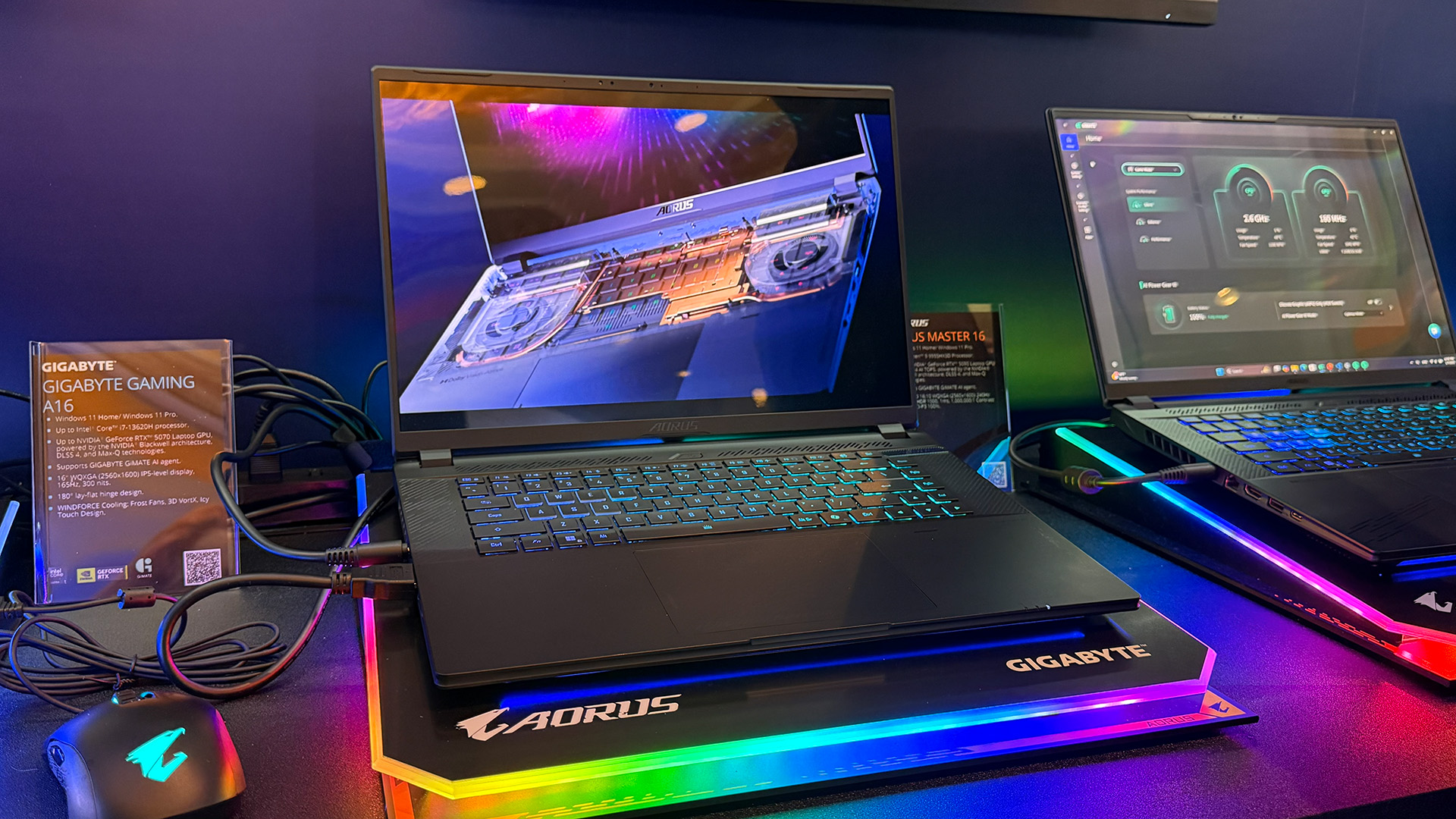A Gigabyte computer on display at CES 2026