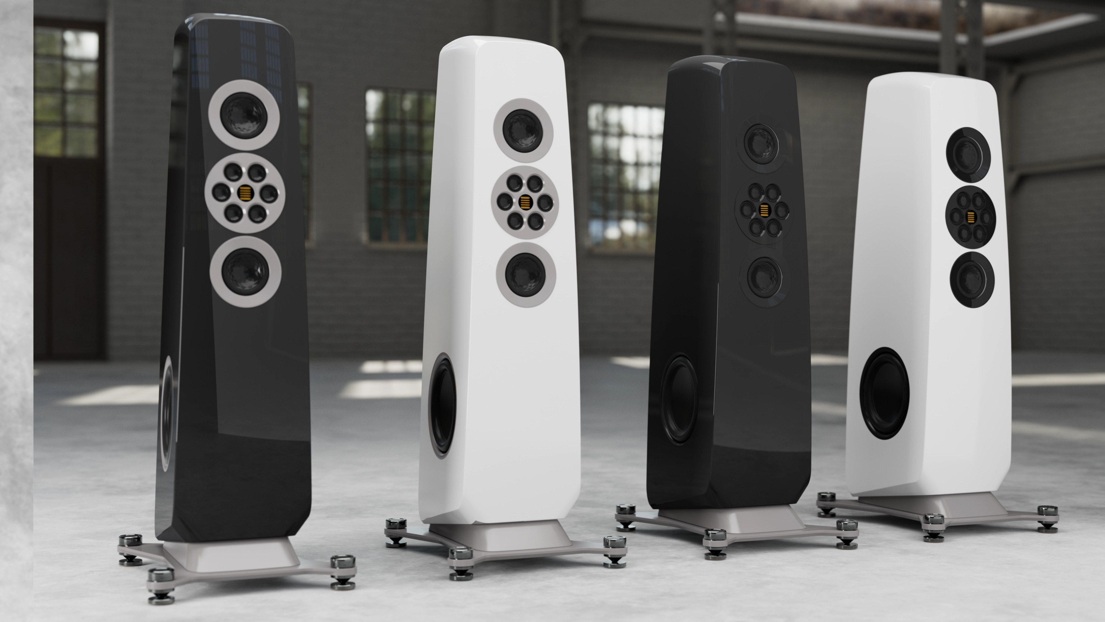 Elac Concentro M 807 speakers in white and black finishes