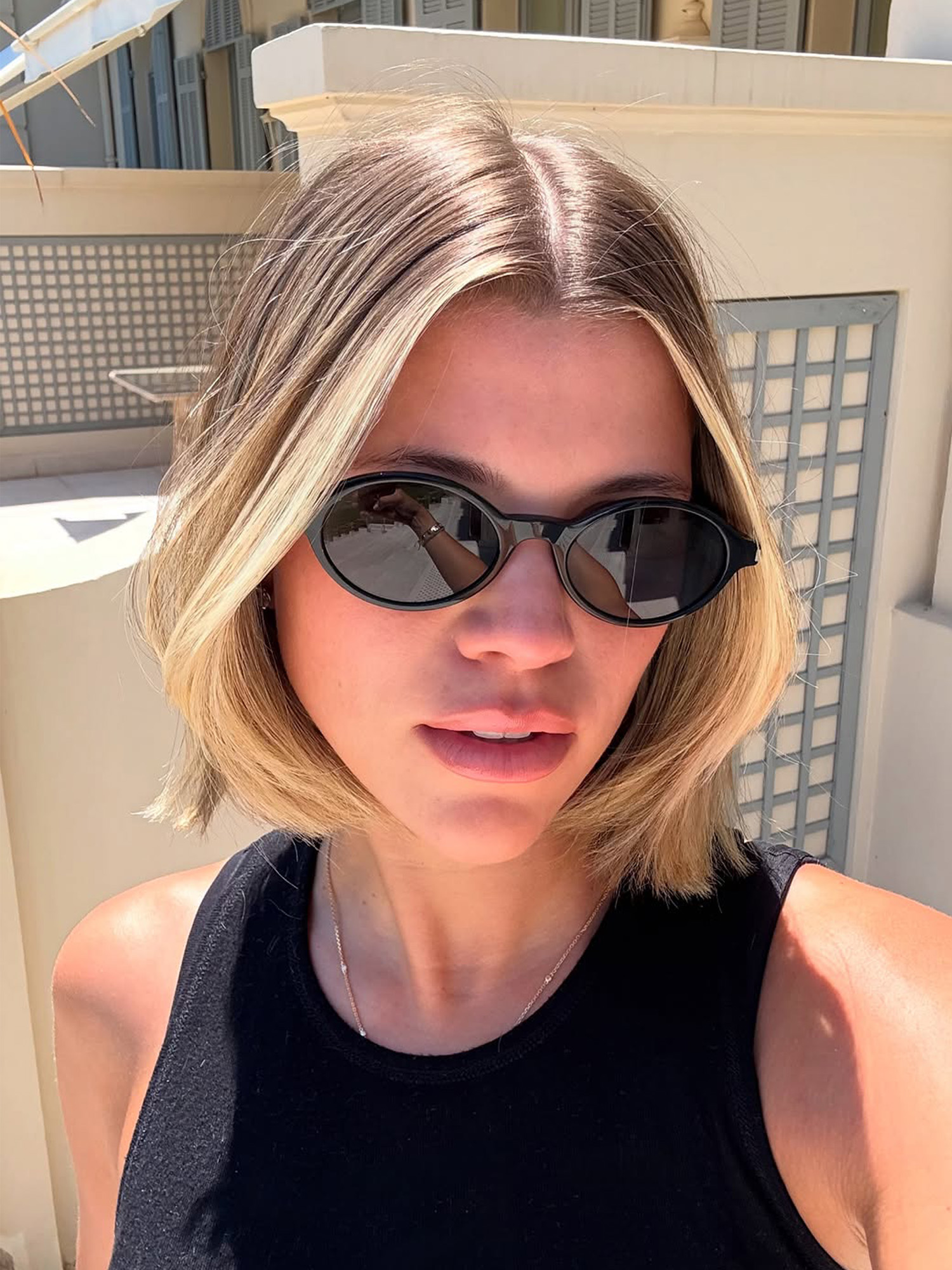 Sofia Richie wears a french bob by George Curran