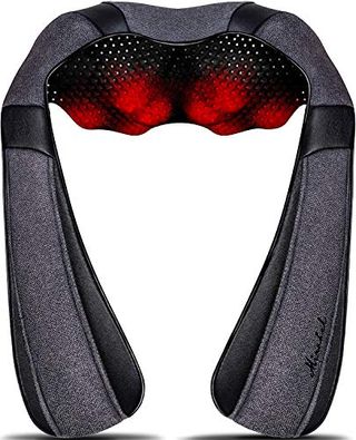 Mirakel Shiatsu Neck & Back Massager With Heat - Deep Tissue Neck, Back & Shoulder Pain Relief - Ergonomic Design Shoulder Massager, Electric Kneading Whole Body Massage Pillow Gifts for Women, Men