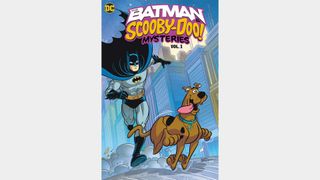 Batman running with Scooby.