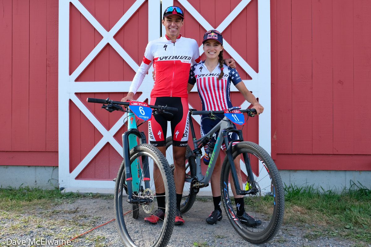 Chris Blevins and Kate Courtney made it a sweep for Specialized today