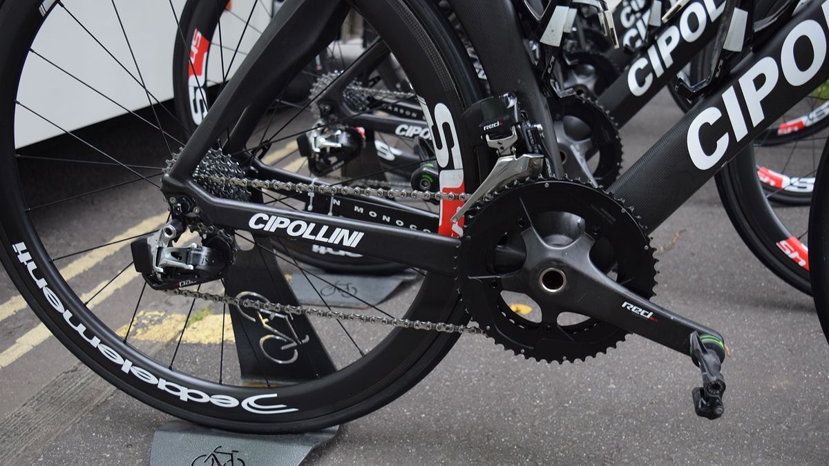 The Cipollini framesets were paired with SRAM Red eTap groupsets