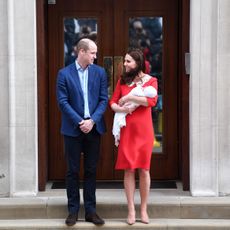 Duchess Catherine Prince William Royal Baby hospital red dress