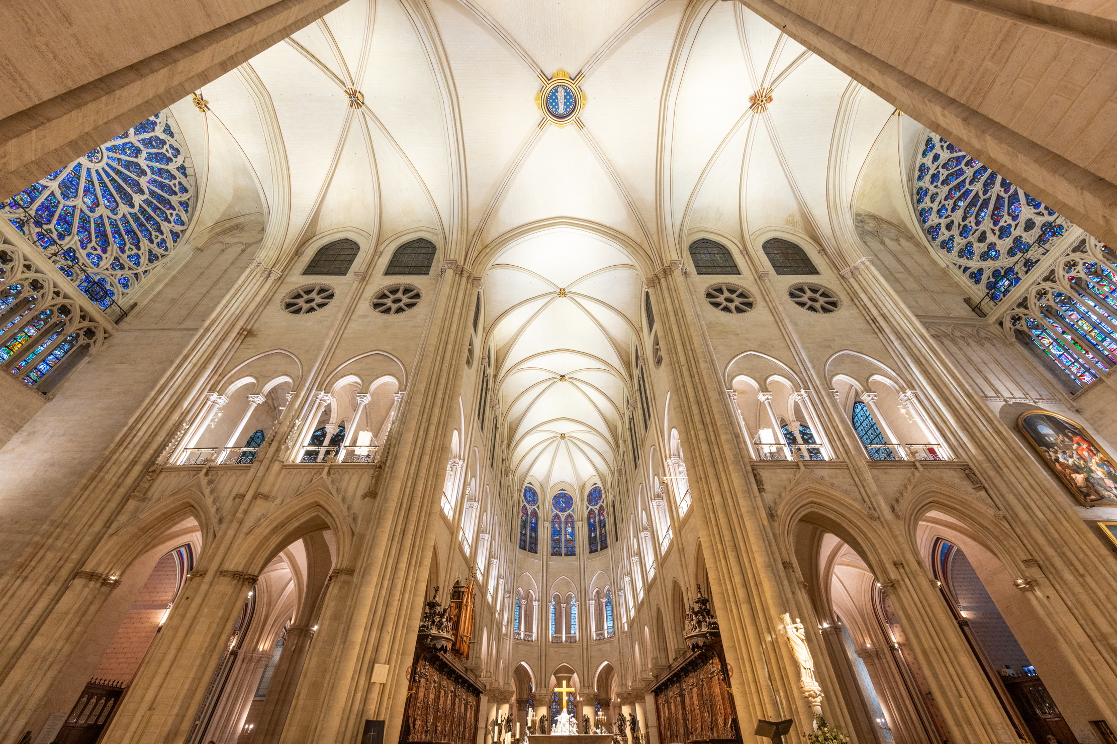 Interior of Notre Dame in France
