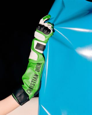 Green, white and black Christian Dior glove, A/W 2022