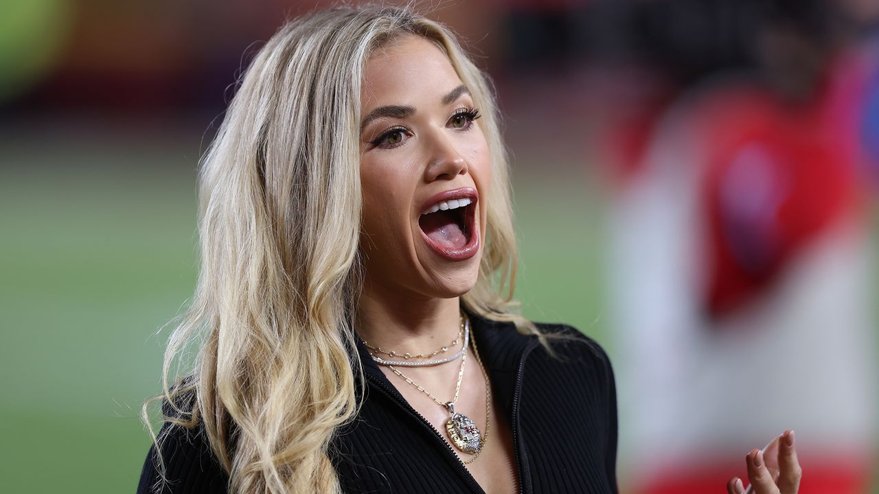 Gracie Hunt before an NFL game between the Los Angeles Chargers and Kansas City Chiefs on December 8, 2024 at GEHA Field at Arrowhead Stadium in Kansas City