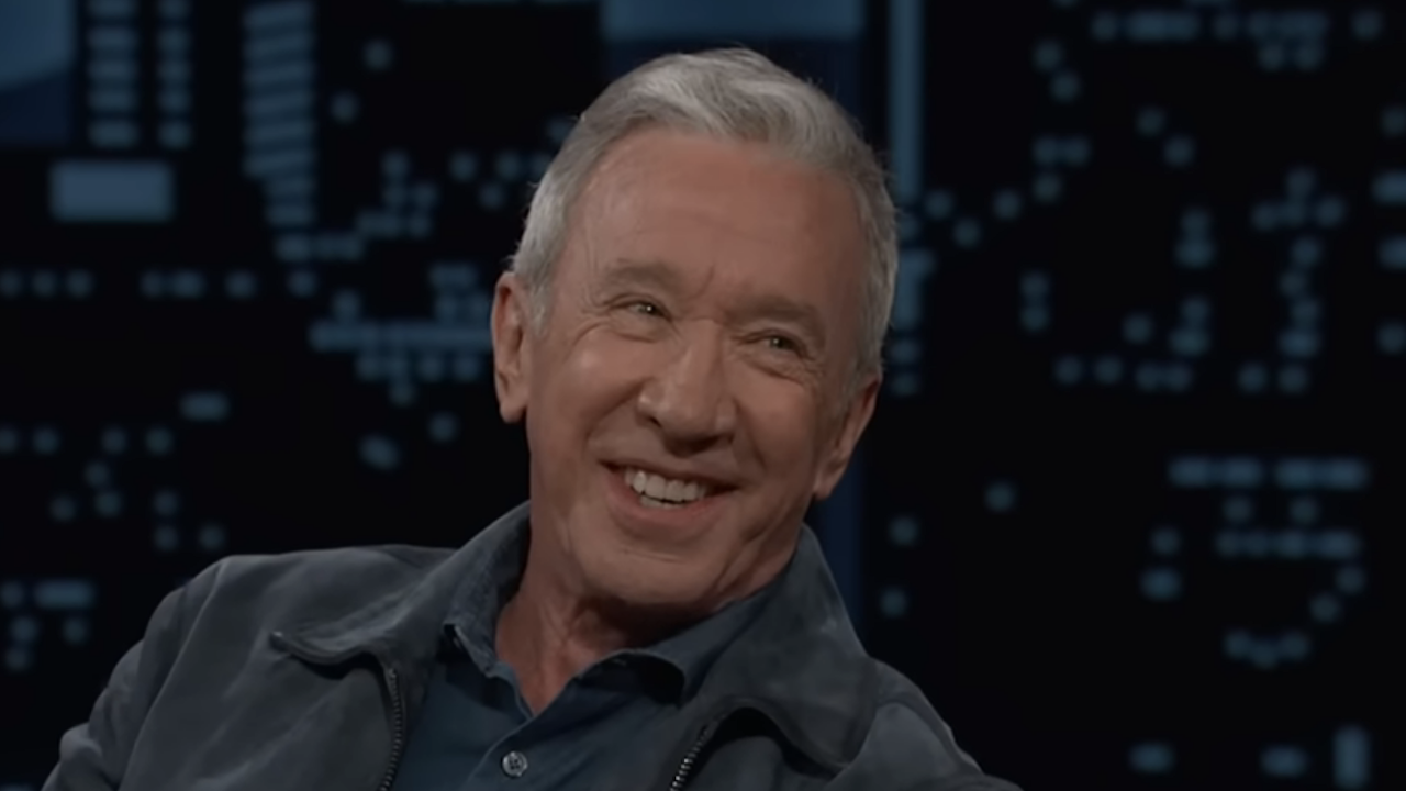Tim Allen smiling on Jimmy Kimmel Live